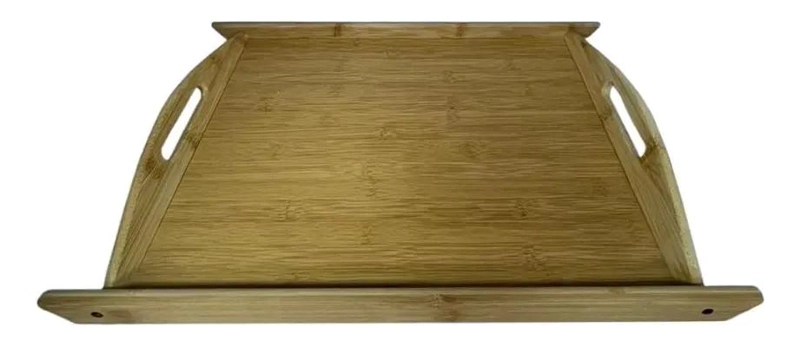 SET DE BANDEJAS PARA DESAYUNO DE BAMBU CON ASAS, 3 PIEZAS - 3