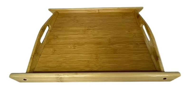 SET DE BANDEJAS PARA DESAYUNO DE BAMBU CON ASAS, 3 PIEZAS - 4