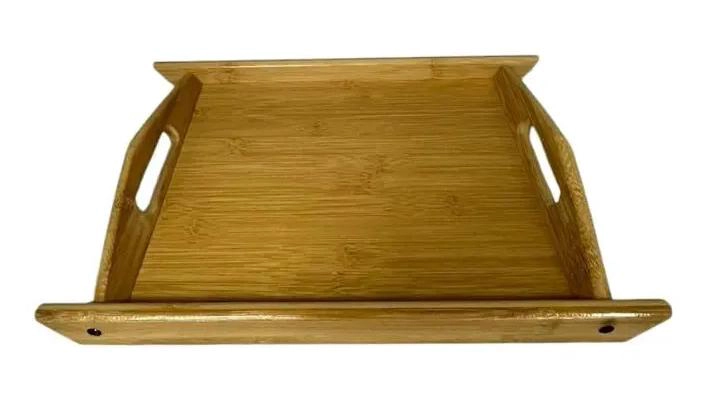 SET DE BANDEJAS PARA DESAYUNO DE BAMBU CON ASAS, 3 PIEZAS - 5