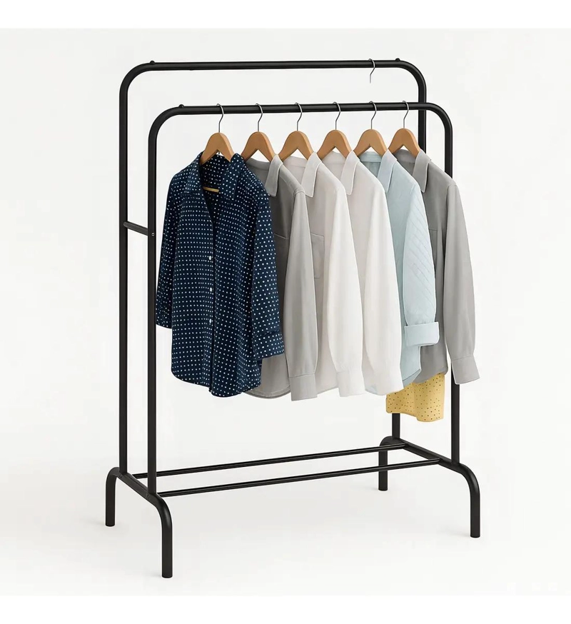 RACK COLGADOR ORGANIZADOR DOBLE PARA ROPA Y ZAPATOS ARMABLE - 4