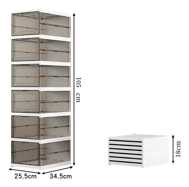 ZAPATERA PLEGABLE ORGANIZADOR CON 6 NIVELES Y ESTRUCTURA FIRME - 4