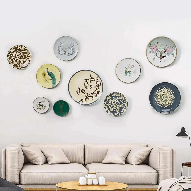 SET DE 12 COLGADORES PARA PLATOS DE ACERO INOXIDABLE PARA PARED - 5