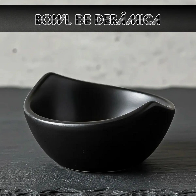 SET DE 3 BOWLS DE CERAMICA PARA APERITIVOS CON BANDEJA - 2