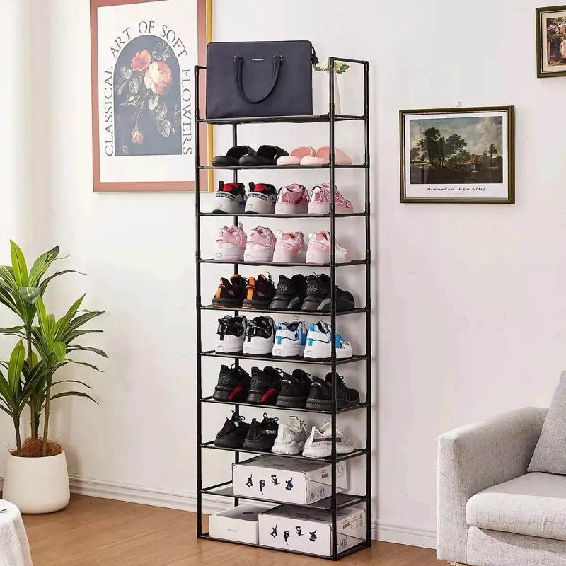 ORGANIZADOR DE METAL CON 10 ESTANTES PARA 20 PARES DE CALZADO - 2