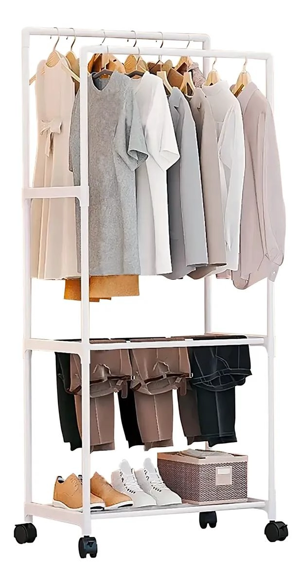 PERCHERO METALICO ORGANIZADOR PARA COLGAR ROPA CON DISEÑO FUNCIONAL - 1