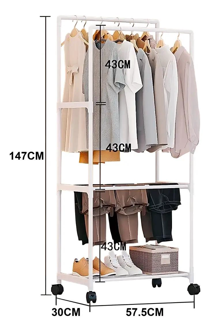 PERCHERO METALICO ORGANIZADOR PARA COLGAR ROPA CON DISEÑO FUNCIONAL - 2