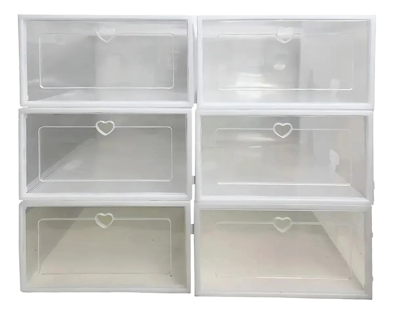 SET DE 12 CAJAS ORGANIZADORAS TRANSPARENTES PARA ZAPATOS - 2
