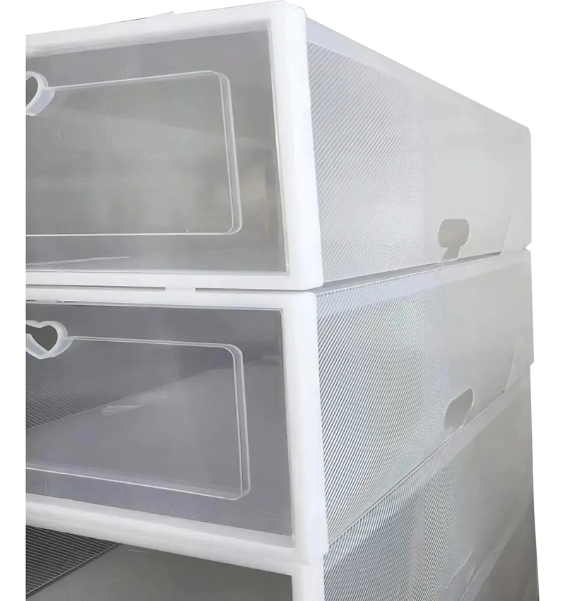 SET DE 12 CAJAS ORGANIZADORAS TRANSPARENTES PARA ZAPATOS - 4