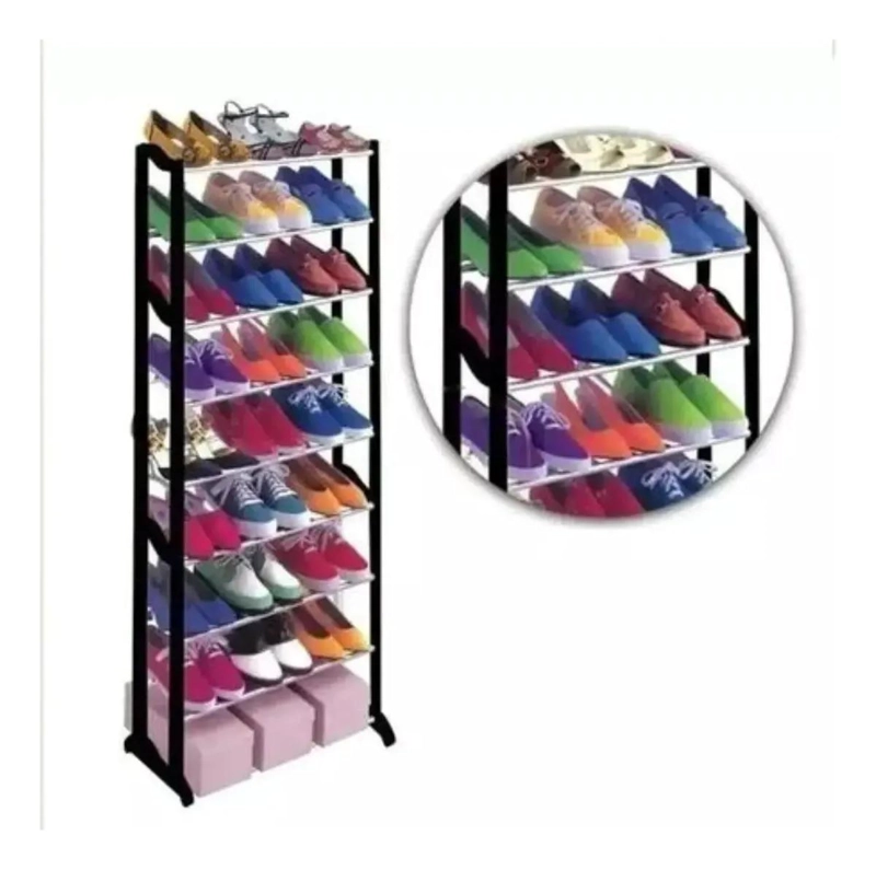 ESTANTE ORGANIZADOR PARA ZAPATOS CON CAPACIDAD PARA 30 PARES Y BASE RESISTENTE - 4