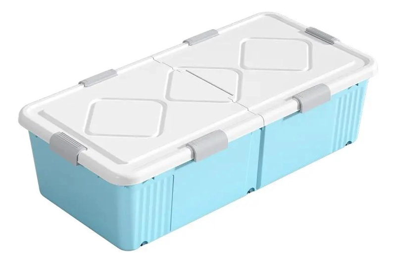 CAJA ORGANIZADORA BAJO CAMA 55 LITROS CON RUEDAS MULTIUSO - 1