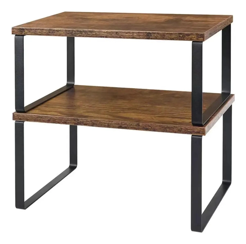 SET DE 2 REPISAS APILABLES PARA ORGANIZACION DE COCINA Y HOGAR - 1
