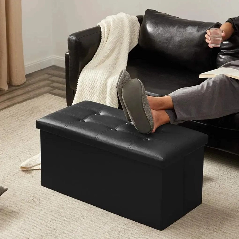 BANQUETA BAUL ORGANIZADORA PLEGABLE PARA PIE DE CAMA Y ASIENTO - 4