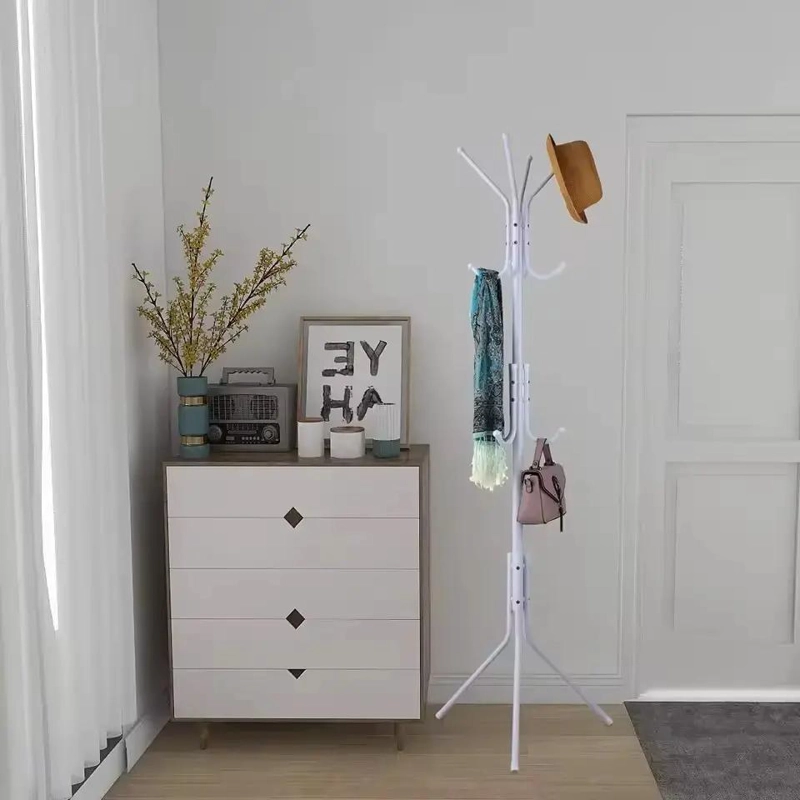 PERCHERO DE PIE MULTIFUNCIONAL CON ALTURA DE 175 CM PARA COLGAR PRENDAS - 4