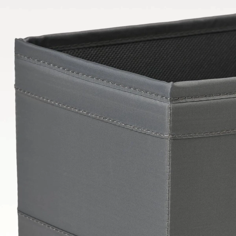 SET DE 6 CAJAS ORGANIZADORAS PLEGABLES DE POLIE STER BLANCO Y GRIS - 2