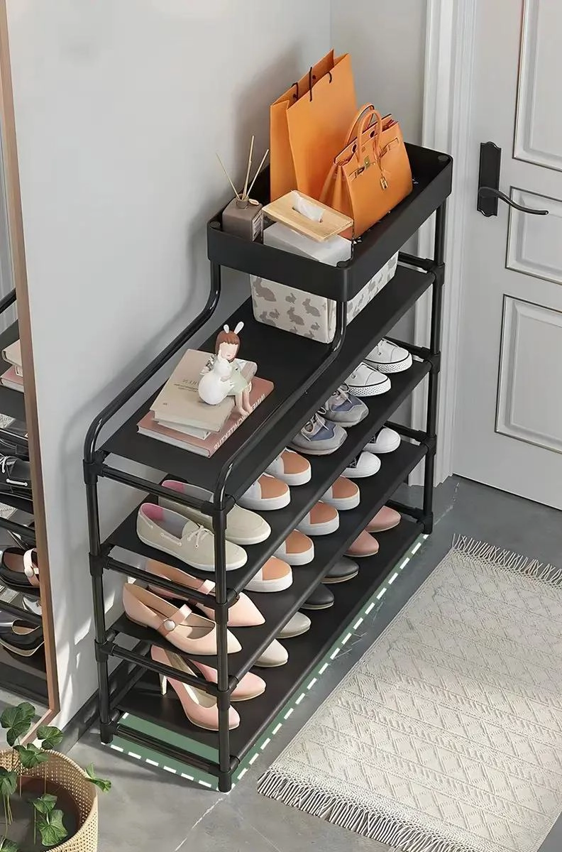 ESTANTE ORGANIZADOR METALICO BLANCO DE 5 NIVELES PARA ZAPATOS Y OBJETOS - 4