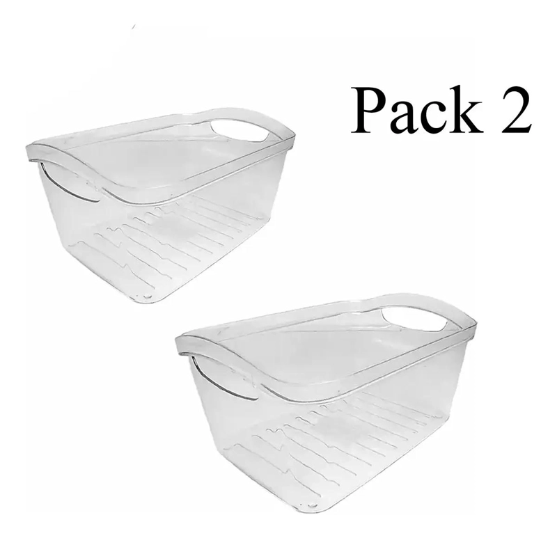 SET DE 2 CAJAS ACRILICAS MULTIUSO PARA ALMACENAMIENTO Y ORGANIZACION - 2