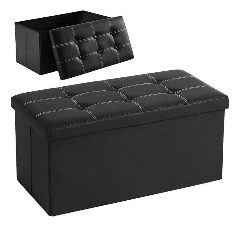PUFF BAUL SILLA PLEGABLE CON ORGANIZADOR Y BANQUETA MULTIUSO - 1