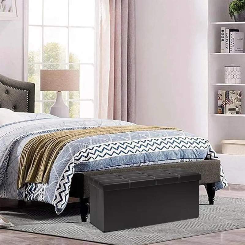 PUFF BAUL SILLA PLEGABLE CON ORGANIZADOR Y BANQUETA MULTIUSO - 3