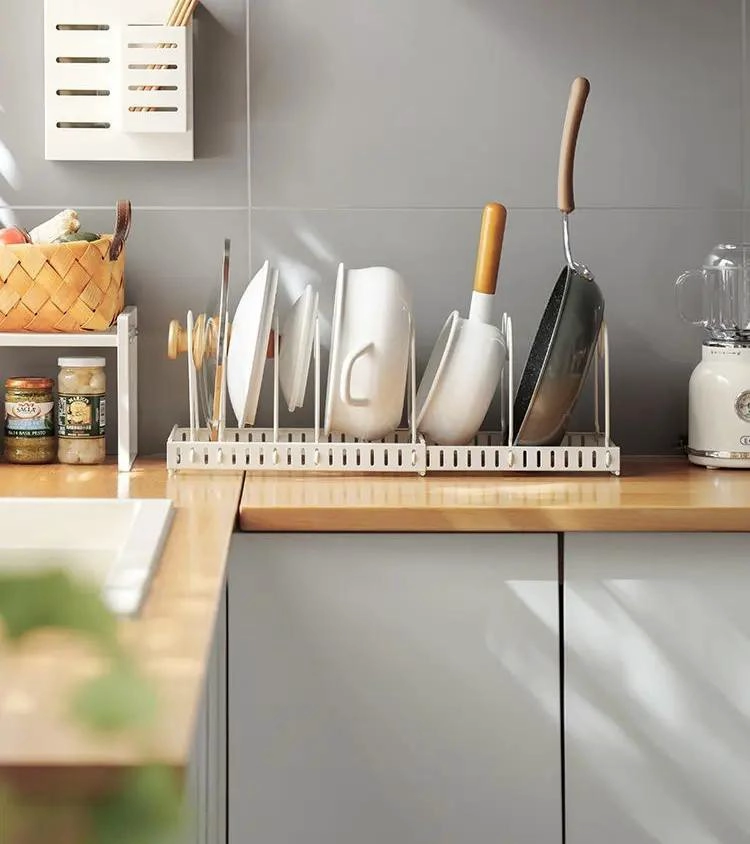 ORGANIZADOR PARA COCINA CON ESTANTE PARA OLLAS Y LAVAPLATOS - 2