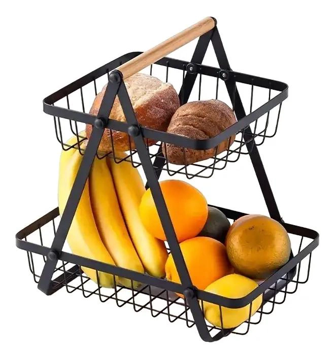 ORGANIZADOR DE FRUTAS Y VEGETALES DE 2 NIVELES MULTIUSOS - 1
