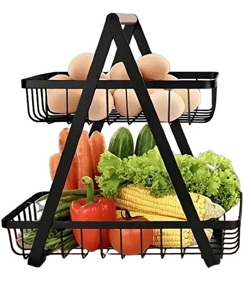 ORGANIZADOR DE FRUTAS Y VEGETALES DE 2 NIVELES MULTIUSOS - 2