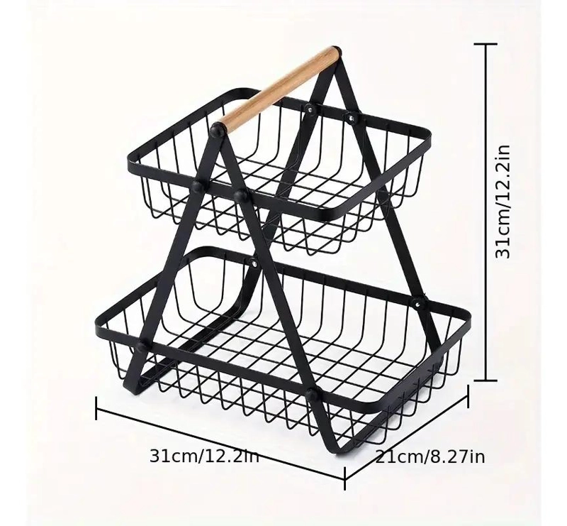 ORGANIZADOR DE FRUTAS Y VEGETALES DE 2 NIVELES MULTIUSOS - 3