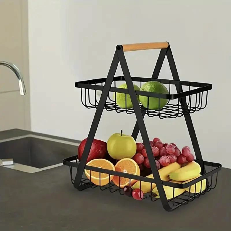 ORGANIZADOR DE FRUTAS Y VEGETALES DE 2 NIVELES MULTIUSOS - 5