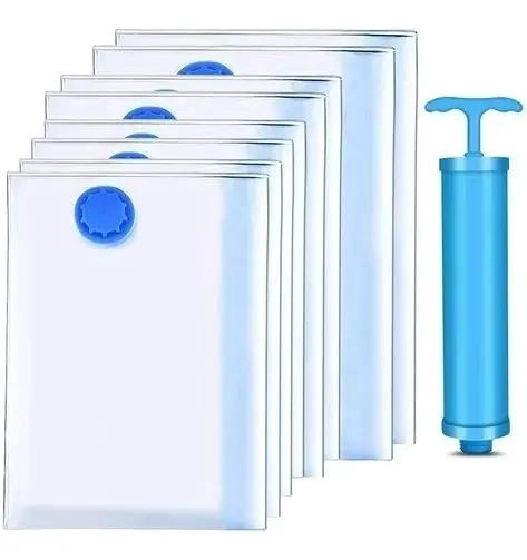PACK DE 12 BOLSAS ORGANIZADORAS AL VACIO CON BOMBA MANUAL 70X110 CM - 1