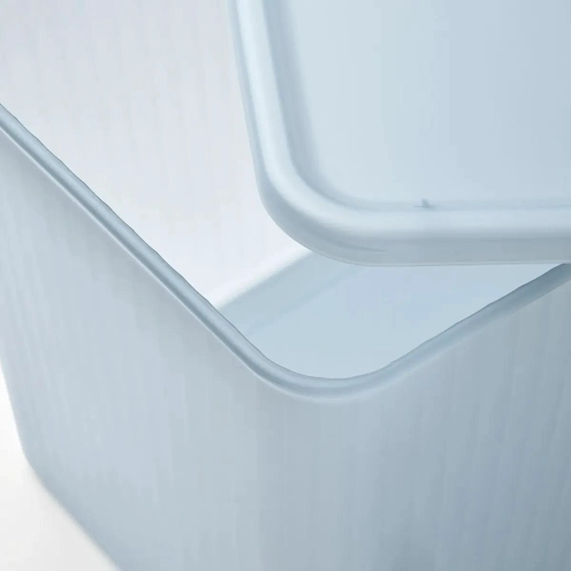 CAJA ORGANIZADORA TRANSPARENTE CON TAPA CAPACIDAD 14.5 LITROS COLOR TURQUESA - 3
