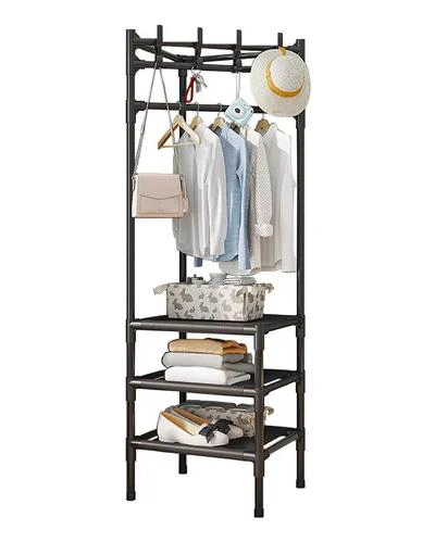PERCHERO ESTANTE ESQUINERO ORGANIZADOR COLGADOR MULTIUSOS PARA ESPACIOS PEQUEÑOS - 1