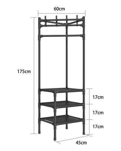 PERCHERO ESTANTE ESQUINERO ORGANIZADOR COLGADOR MULTIUSOS PARA ESPACIOS PEQUEÑOS - 4