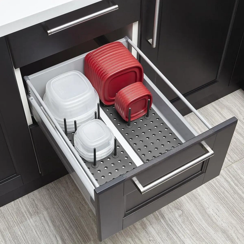 SET DE 2 ESTANTES AJUSTABLES PARA DRENAJE EN COCINA TIPO CAJON - 5