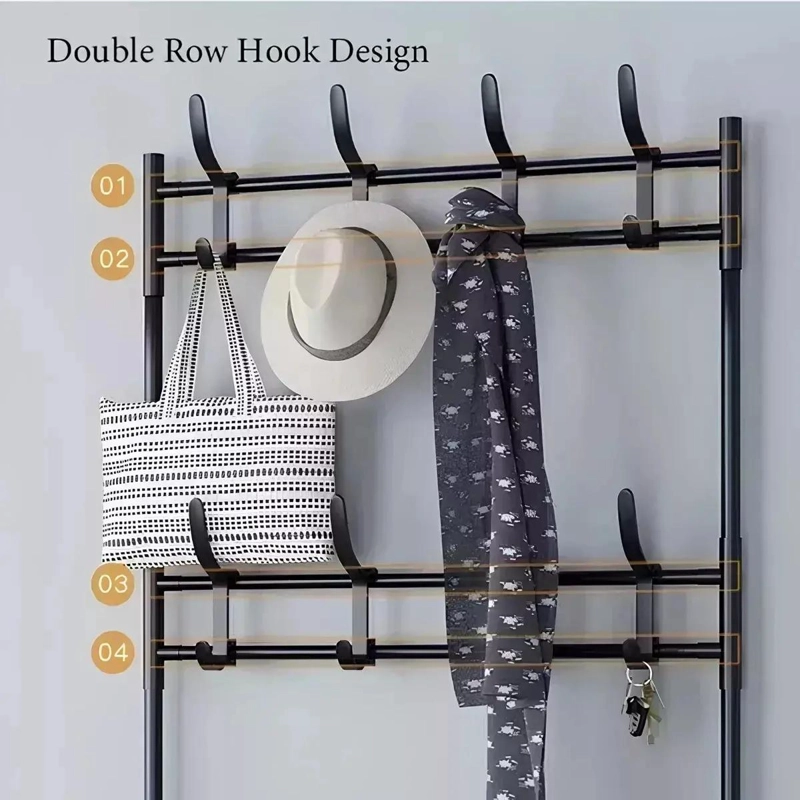 ORGANIZADOR COLGANTE MULTIFUNCIONAL PARA ZAPATOS Y ACCESORIOS NEGRO - 5