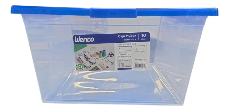 SET DE 3 CAJAS ORGANIZADORAS TRANSPARENTES CON TAPA DE 10 LITROS - 5