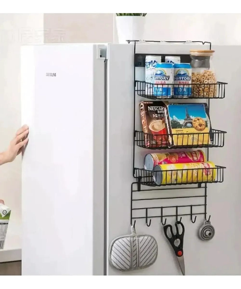 ORGANIZADOR COLGANTE PARA REFRIGERADOR CON ESTANTES MULTIUSO PARA COCINA Y BAÑO - 2