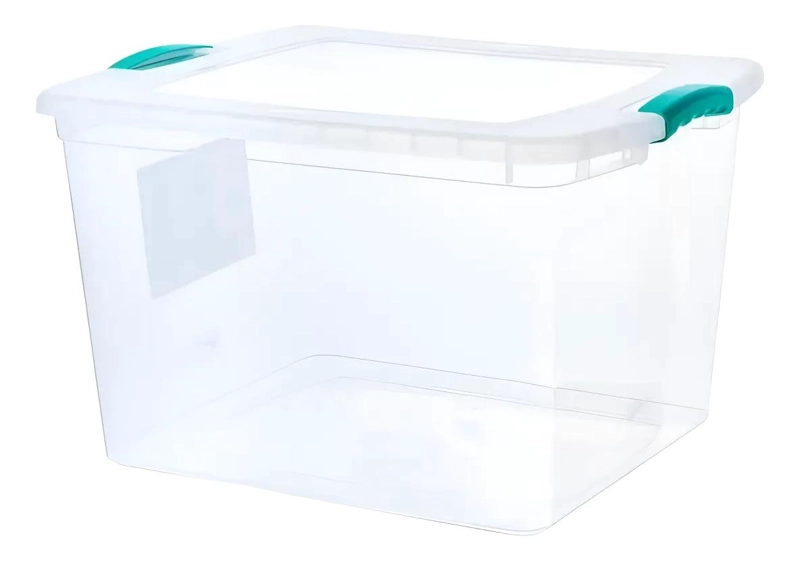 CAJA ORGANIZADORA TRANSPARENTE CON CAPACIDAD DE 45 LITROS PARA ALMACENAMIENTO - 1