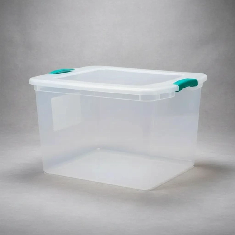CAJA ORGANIZADORA TRANSPARENTE CON CAPACIDAD DE 45 LITROS PARA ALMACENAMIENTO - 3
