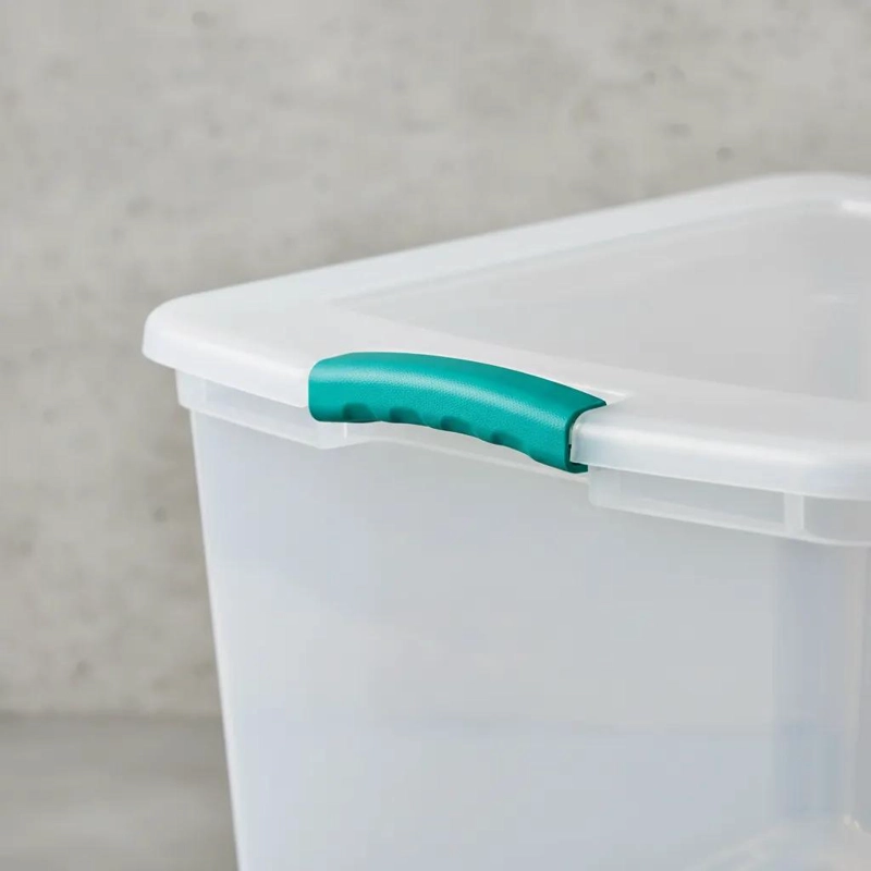 CAJA ORGANIZADORA TRANSPARENTE CON CAPACIDAD DE 45 LITROS PARA ALMACENAMIENTO - 4
