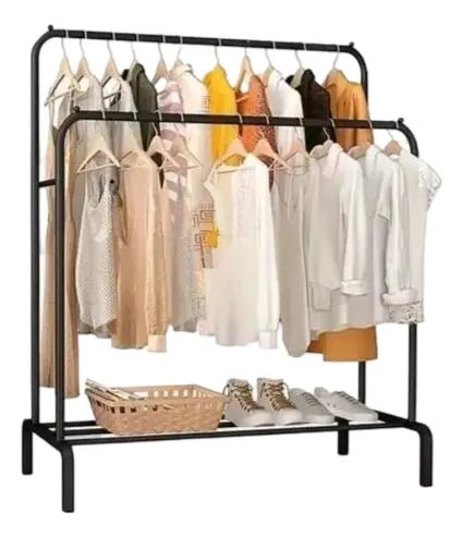 ORGANIZADOR EXHIBIDOR DE ROPA CON DOBLE PERCHERO Y ANTIDESLIZANTE - 1
