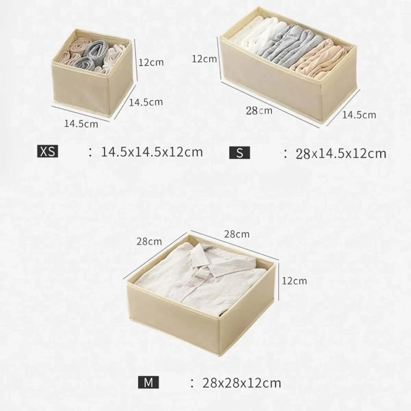 SET DE 6 CAJAS PLEGABLES PARA ORGANIZAR ROPA INTERIOR Y ACCESORIOS - 3