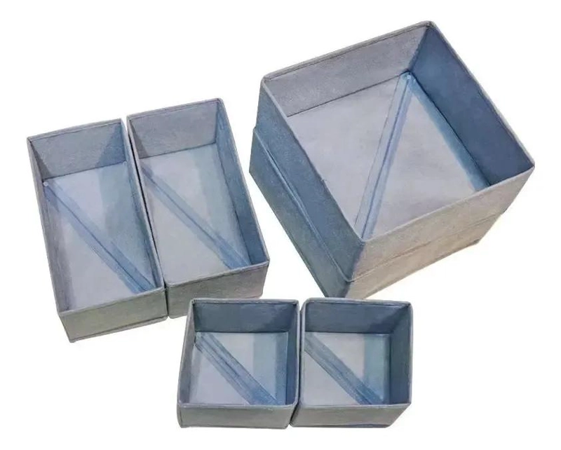 SET DE 6 CAJAS PLEGABLES PARA ORGANIZAR ROPA INTERIOR Y ACCESORIOS - 4