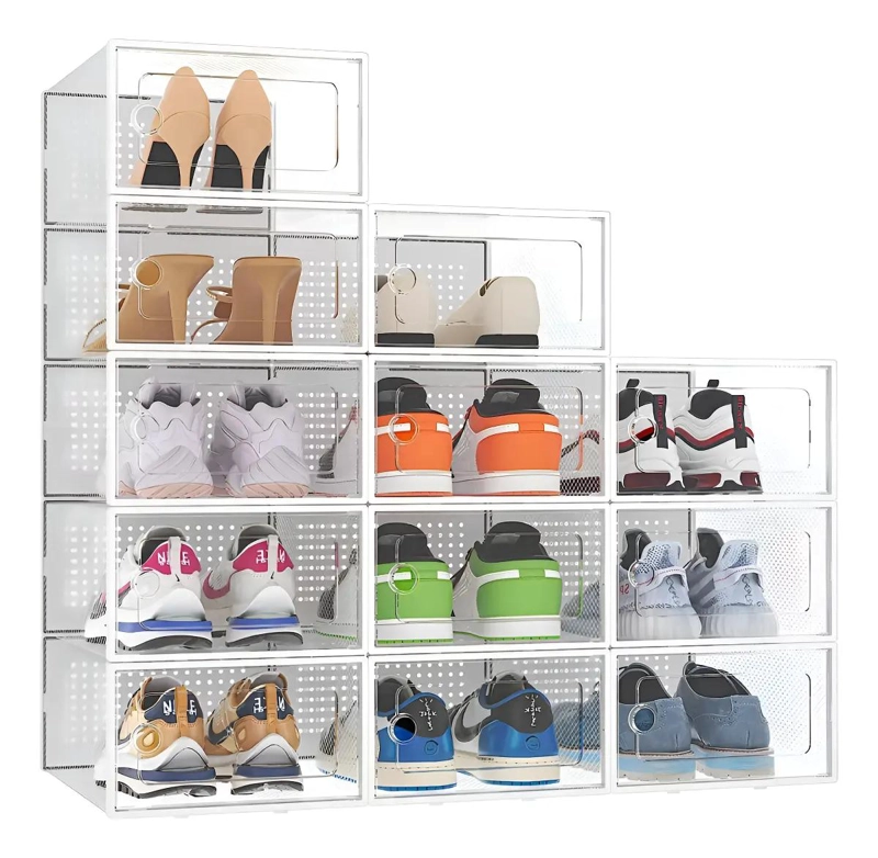 SET ORGANIZADOR APILABLE PARA ZAPATOS EN PLASTICO RESISTENTE - 1