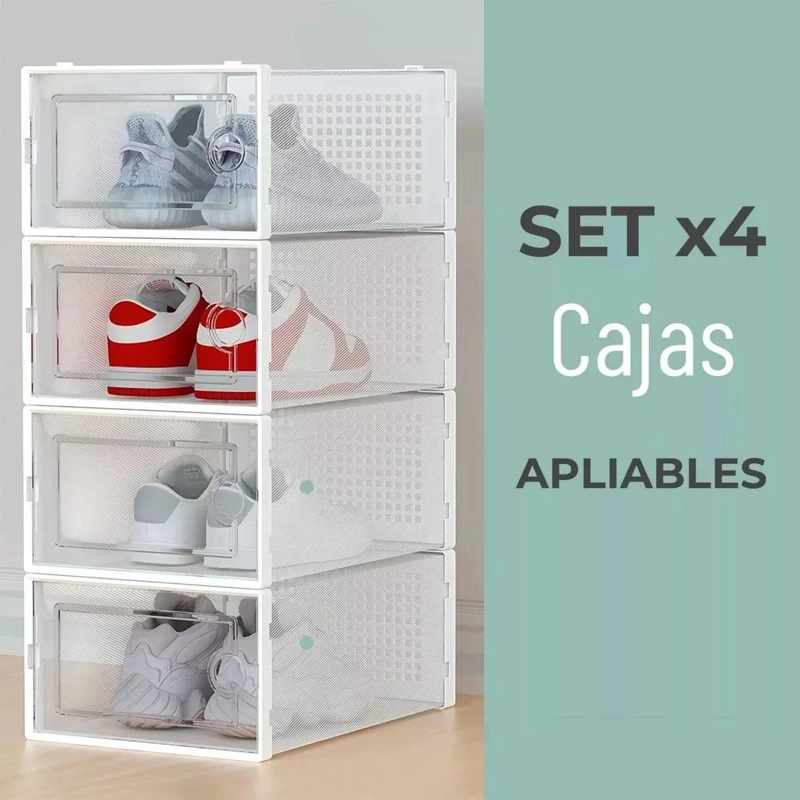 SET ORGANIZADOR APILABLE PARA ZAPATOS EN PLASTICO RESISTENTE - 2