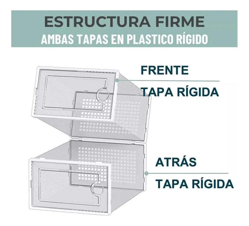 SET ORGANIZADOR APILABLE PARA ZAPATOS EN PLASTICO RESISTENTE - 3