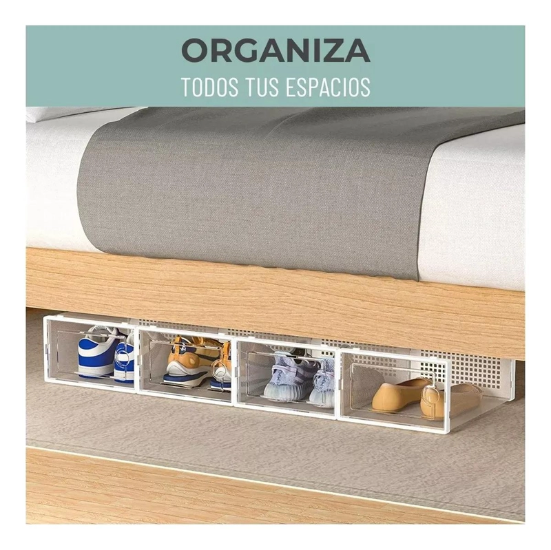 SET ORGANIZADOR APILABLE PARA ZAPATOS EN PLASTICO RESISTENTE - 5