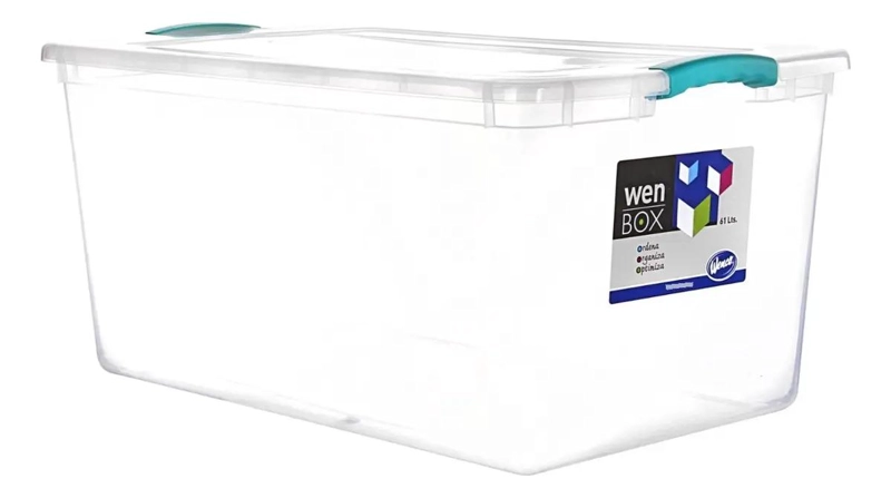 CAJA ORGANIZADORA PLASTICA CON CAPACIDAD DE 61 LITROS PARA ALMACENAMIENTO - 4