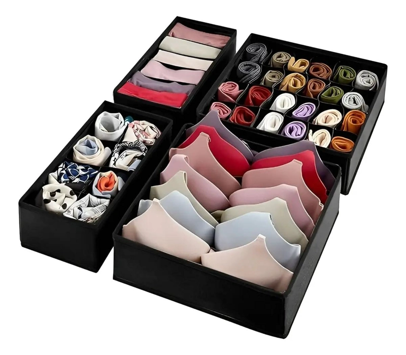 SET DE 4 ORGANIZADORES PARA ROPA INTERIOR Y CAJONES - 4