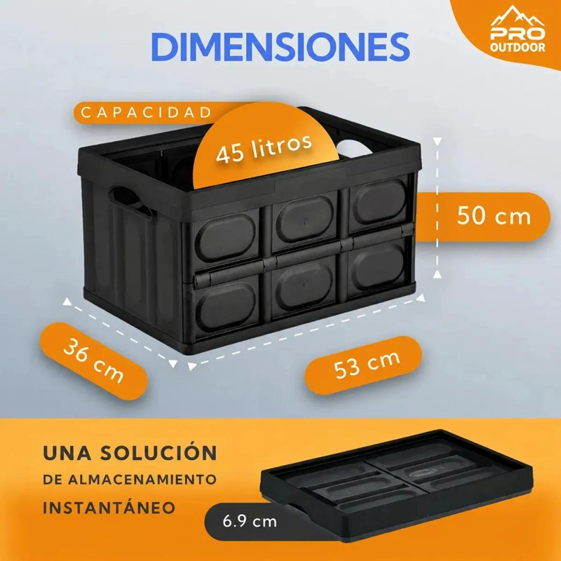 CAJA ORGANIZADORA PLEGABLE DE PLASTICO PARA ROPA Y ALMACENAMIENTO - 5