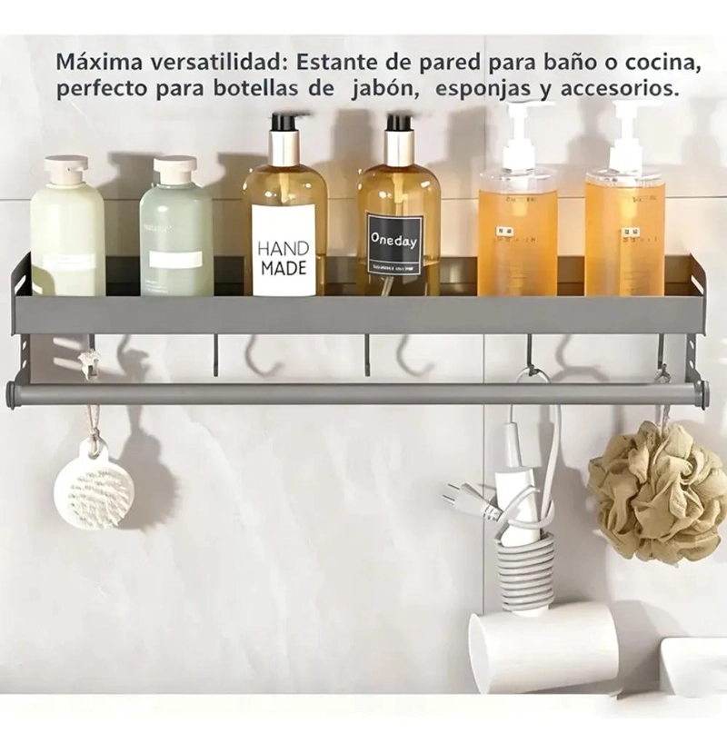 ESTANTE MULTIUSOS MAGNE TICO PARA COCINA CON GANCHOS - 3