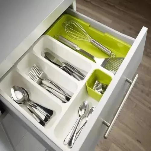 ORGANIZADOR DE CUBIERTOS CON 2 COMPARTIMENTOS Y SEPARACION DE 1 CM - 2